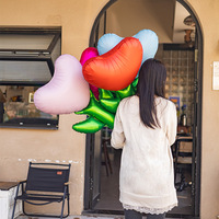 Nouveaux Grands Ballons de la Saint-Valentin, Ballons Cœur et Fleur pour la Journée de la Femme, Cadeaux et Décorations pour Centres Commerciaux