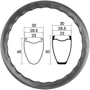 Schneedorf V2 Cycle RBD50C jantes de vélo en carbone légères 23mm largeur 50mm profil pont de route crochet de conception pour pièces de vélo - Product Image 1