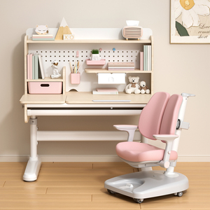 Bàn học đa năng, thiết kế công thái học cho trẻ em, hiện đại, chất liệu gỗ thông minh, kèm ghế và giá sách. - Product Image 6