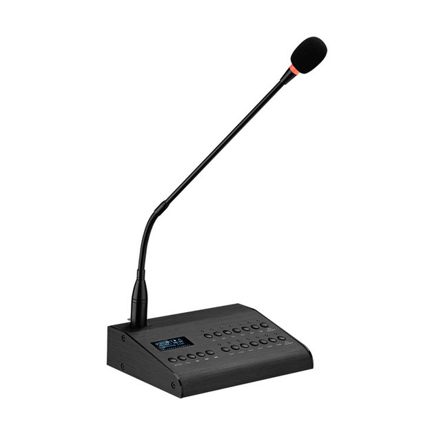 XIDLY-Professional 6CH Remote MP3 Paging Microphone with 3 Year Warranty Rack Mountable Works with 6CH Matrix Amplifier
