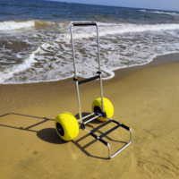 Carrito de playa marino, cubierta de aluminio, plegable, para Surf, pesca, globo, carrito de playa