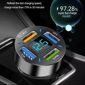 Caricabatterie da <span class=keywords><strong>Auto</strong></span> USB C RTS a 3 Porte 67W USB-C/USB-A PD/QC Ricarica Rapida <span class=keywords><strong>per</strong></span> iPhone 17/16/15/14/13/12/11 Pro Max iPad - Product Image 4