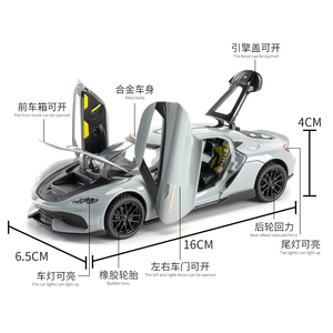 Die Casting 1:32 <span class=keywords><strong>Gemera</strong></span> Supercar alta simulación Diecast Metal aleación modelo coche sonido luz tirar hacia atrás colección juguete regalos - Product Image 3