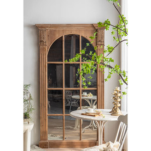 Gương Toàn Bộ Chiều Dài Khung Gỗ Linh Sam Lớn Phong Cách Mộc Mạc Gương Trang Trí Tường Đứng Trang Trí Nhà Cửa - Product Image 2