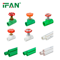 IFAN Fabricants de raccords PPR, raccords de tuyauterie en plastique filetés PPR, matériaux de plomberie, vanne à bille PPR 20-110 mm