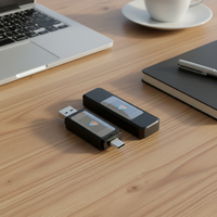Flash Drive USB 3.0 Layar TFT Logam yang Dapat Disesuaikan 32GB-512GB Kecepatan Tinggi Pen Drive Baru untuk Manajemen Data Perusahaan