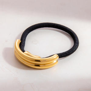 Coleteros de Acero Inoxidable con Baño de Oro, Bandas Elásticas para Cola de Caballo, Accesorios para el Cabello de Uso Diario FS71006 71008 - Product Image 2