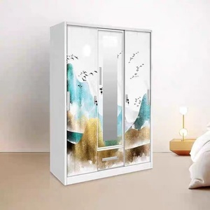 Modello di impronta in acciaio AlmirahSteel <span class=keywords><strong>armadio</strong></span> Lemari Pakaian Anak - Lemari Pakaian Besi porta scorrevole in metallo <span class=keywords><strong>armadio</strong></span> - Product Image 5