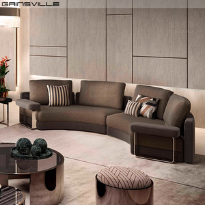 Italian Popular Living Room Sofa Half Round Semi <strong>Circle</strong> Modular Moon Velvet Modern Half Round Sofas - Product Image 5