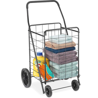 Économisez de l'espace Panier de rangement en fil métallique avec chariot à outils à roues