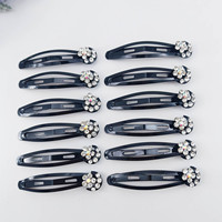 12 pièces/sac 7cm cadeau pour filles métal papillon Style femmes cheveux accessoires paillettes strass épingle à cheveux brillant BB pince pinces à cheveux