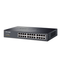 TP-LINK commutateur Ethernet rapide 24 ports 24FE TL-SF1024D port RJ45 10/100Mbps MDI/MDIX MAC sans ventilateur bureau/rack plug and play