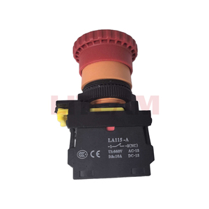 <span class=keywords><strong>Interruttore</strong></span> a pulsante a fungo in plastica da 22mm LA115-A <span class=keywords><strong>01</strong></span> NC rosso <span class=keywords><strong>interruttore</strong></span> di arresto di emergenza IP65 10A 660V Marine - Product Image 1