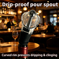 Verseur de vin anti-goutte en métal de luxe moderne, à bord incurvé, anti-goutte, accessoire de bar, vente en gros directe usine