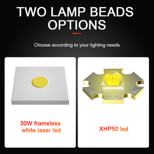 30 Wát trắng <span class=keywords><strong>Laser</strong></span> ngân hàng điện vô cấp mờ một cú nhấp chuột không thấm nước có thể sạc lại USB LED Tactical Torch ánh sáng ngoài trời đèn pin - Product Image 3