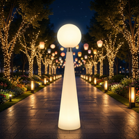 Lámpara de Pie LED, Lámpara de Mesa, Diseño Contemporáneo, Luz Blanca Cálida, Uso en Jardín, Lámpara de Pie Creativa y Moderna, Luz Colorida