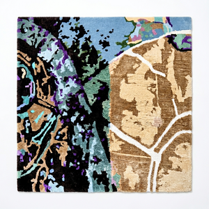 Tapis persan personnalisé avec logo, tissé à la main en laine et soie, tapis de sol durable, lavable, antidérapant, produit de décoration intérieure - Product Image 1