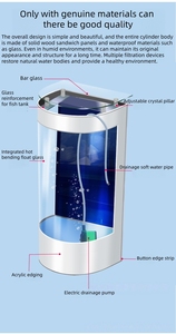 Acuario <span class=keywords><strong>de</strong></span> Vidrio Semicircular Europeo con Bombas <span class=keywords><strong>de</strong></span> Agua, 276-690L, Autolimpiable, Ultrasilencioso, para el Hogar - Product Image 6