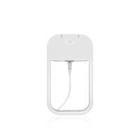 Flacon pulvérisateur de parfum portable blanc chaud de 30 ml, atomiseur en plastique, flacon vaporisateur désinfectant de 38 ml, flacon vaporisateur format carte de crédit