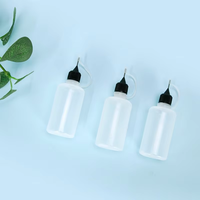 Bouteille en plastique à trou étroit de haute qualité, 5 ml, 10 ml, 15 ml, 20 ml, 30 ml, 50 ml, pour huile essentielle liquide, petite pointe à trou, bouteille d'injection d'huile