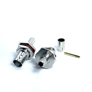 Nhà máy cung cấp bán buôn <span class=keywords><strong>BNC</strong></span> nữ Jack vách ngăn cho lmr240 RG59 H155 rg8x LMR-240 H-155 RG-59 RF Coax kết nối đồng trục - Product Image 4