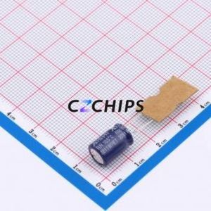 Condensador Electrolítico de Aluminio de Montaje Pasante ERR1EM471F12P50, Componente de Montaje Pasante (THT), D8xL12mm 470uF 20% 25V 5mm - Product Image 2