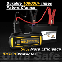 Démarreur de voiture 12V 32000mAh, courant de crête 6000A, booster de batterie portable pour voiture, camion, SUV, pince intelligente CE ROHS