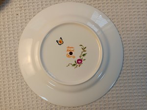 Yellow Floral Insect Print Bone China 2 Tier Cake <b>Stand</b> With Gold Handle Fine Ceramic Dessert <b>Stand</b> For Party Wedding - Product Image 6