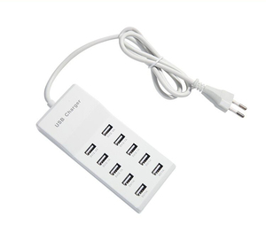 ฮับชาร์จโทรศัพท์มือถือ 10 พอร์ต USB 2.0 ชาร์จเร็ว วัสดุ ABS พร้อมสถานะสต็อก - Product Image 4