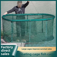 Grand panier de pêche pliable pour poissons vivants, panier à appâts en filet pliable
