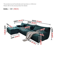 Canapé modulaire en tissu moderne avec design compressé et mousse à mémoire de forme pour salon