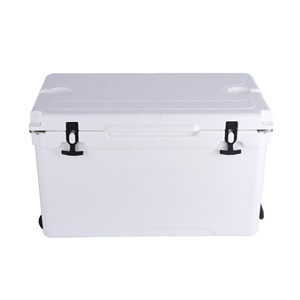 Caixa Térmica Portátil de 80 Litros, Moldada por Rotação, com Rodas e Alça de Mochila, Personalizável com Logotipo, em Aço Inoxidável e Plástico, para Bebidas e Pesca - Product Image 4