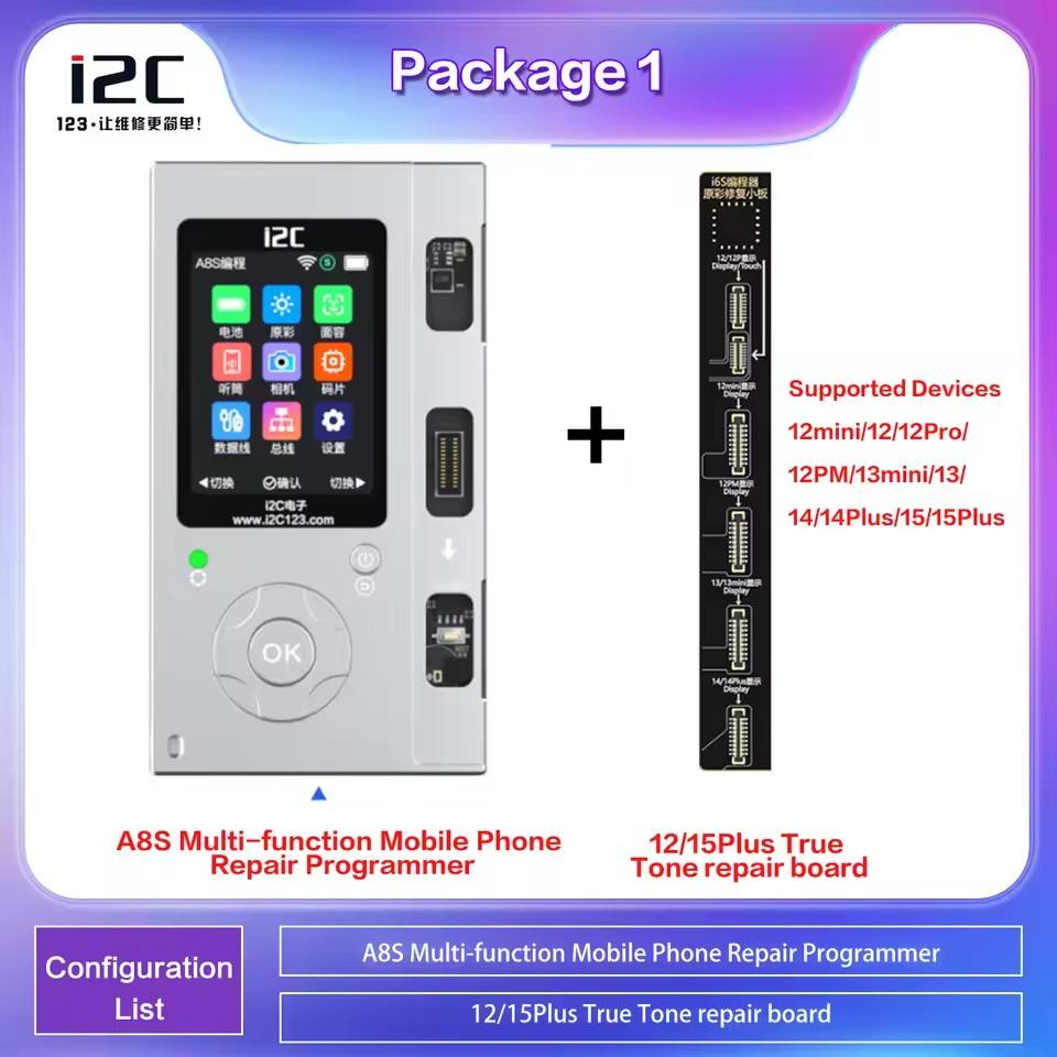 Kits de réparation A8S hôte + 12/15plus adaptateur true tone