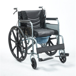 Fauteuil roulant pliable léger et portable, manuel, médical, pour personnes âgées, en acier carbone noir, 17 kg - Product Image 4