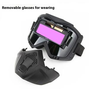 Helm Las Otomatis Penggelap dengan Tenaga Surya, Aktif/Mati Otomatis, Pelindung Wajah untuk Pengelasan, Bahan PP untuk Masking Las - Product Image 3