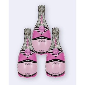 Matte 3 rosa per bottiglia di Champagne palloncini spessi palloncini lettera palloncini per la festa della mamma sposa essere laurea capodanno cinese - Product Image 1