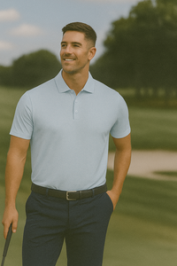 अनुकूलित पुरुषों के गोल्फ पोलो उच्च spf 30 पूर्ण प्रिंट 76% नायलॉन 24% स्पैन्डेक्स प्रदर्शन शर्ट आरामदायक गोल्फ टेनिस कपड़े - Product Image 5