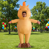 Costume de capybara gonflable pour adulte, convient aux personnes de 1,5 à 2 m de taille. Idéal pour Noël, le cosplay, les fêtes, les spectacles sur scène et les soirées costumées.