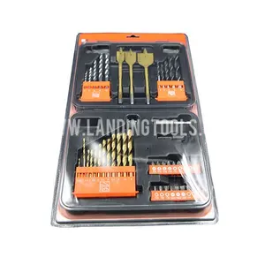 Kinh Tế Tùy Chỉnh Thiết Kế 46PCS Kết Hợp Khoan Set, Bit Set Cho Kim Loại Và Gỗ Và Bê Tông