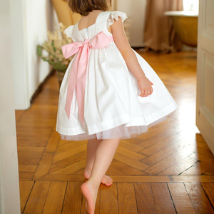 <span class=keywords><strong>Vestido</strong></span> <span class=keywords><strong>de</strong></span> algodón personalizado para niña, falda <span class=keywords><strong>de</strong></span> bebé con tirantes <span class=keywords><strong>de</strong></span> tul, vestidos <span class=keywords><strong>de</strong></span> comunión, <span class=keywords><strong>blanco</strong></span> - Product Image 1