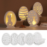 DIY Ailes d'Ange Jetable Cristal Résine Plâtre Ciment Oeuf Creux de Pâques pour Lampe Silhouette Miroir Moule en Silicone Lavage à la Main