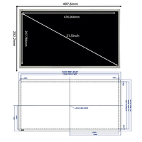 AUO Panel LCD 21.5 "1920x1080 asli Panel lvlvds 30 pin tampilan HMI industri modul LCD 21.5 inci