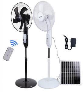16 Inch <b>Solar</b> <b>Panel</b> Rechargeable Adjustable Height Floor-standing Fan 15W 6x2500mA 3 Level Speed <b>USB</b> 5V Class Energy Efficient - Product Image 3