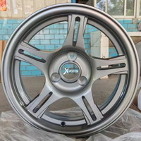 Jantes en alliage X-RIMS 14x4 3x100 5 branches classiques Gunmetal avec lèvre polie ET-30 pour Daihatsu Hijet