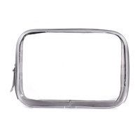 Pochette de rangement transparente en PVC avec fermeture éclair, trousse de maquillage de voyage, étui cosmétique pour trousses de toilette