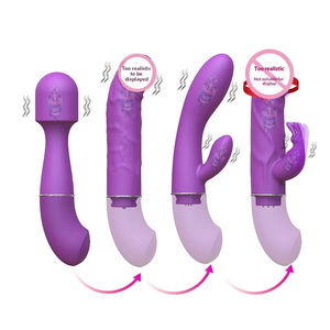 Set <span class=keywords><strong>de</strong></span> Cuatro Piezas: Vibrador Reemplazable, Juguete Sexual para Punto G, Masturbador Femenino, Varita <span class=keywords><strong>de</strong></span> Masaje AV, Estimulador para Adultos, Vibrador Conejo - Product Image 4