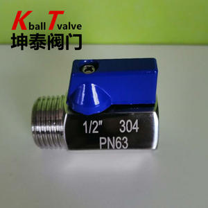 Mini Válvula de Bola de Acero Inoxidable 1/2 Pulgada 316 PN63 para Agua y Sistemas Químicos, Uso en la Industria Alimentaria - Product Image 5