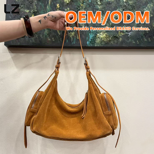 LZ Nhà Cung Cấp Bán Hàng Trực Tiếp Da Chính Hãng Túi Xách Dệt Tote Cổ Điển Da Lộn Hobo Ví Lớn Womens Vai Túi - Product Image 4