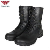 Bottes de désert en daim Yakeda, noires, en Cordura, imperméables, pour la randonnée en plein air, camouflage, chaussures pour hommes et femmes, bottes tactiques d'entraînement au combat