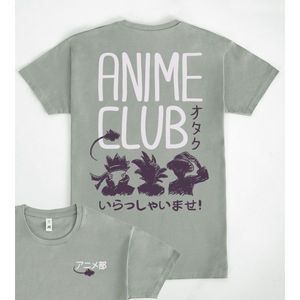 T-shirt Anime Club grigia con design Anime Club per i fan - Product Image 1
